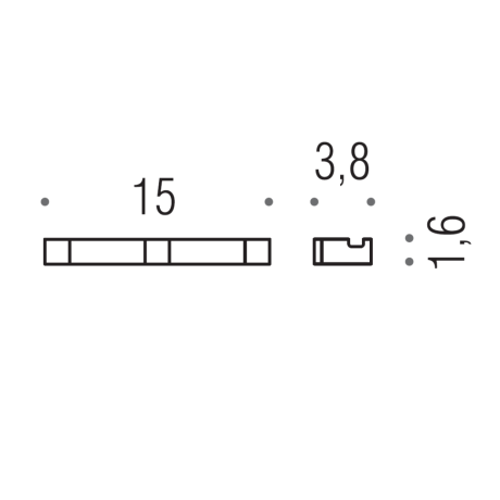 Крючок COLOMBO DESIGN MINI Q CD137.GM тройной цвет графит матовый
