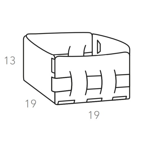 Корзинка COLOMBO DESIGN ADJ 1019.10/16 настольная напольная цвет белый/панна котта