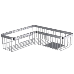 Полочка корзинка COLOMBO DESIGN ANGOLARI B9614 угловая одинарная с металлической полочкой цвет хром