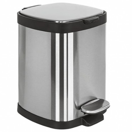 Ведро COLOMBO DESIGN COMPLEMENTI B9213 напольное с крышкой с педалью 5 л цвет нержавеющая сталь