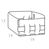 Корзинка COLOMBO DESIGN ADJ 1019.09/30 настольная напольная цвет коньяк/бордо