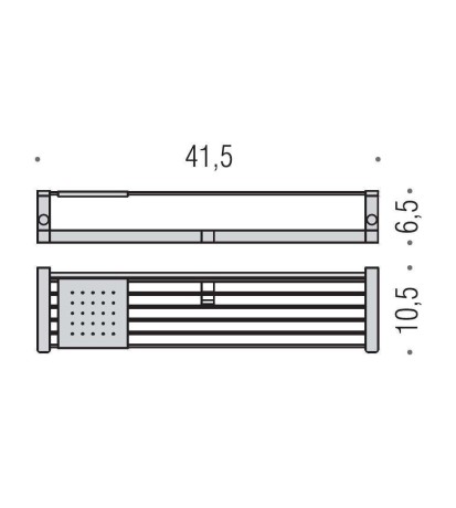 Полочка COLOMBO DESIGN TIME W4275 с крючками с металлической полочкой цвет хром