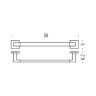 Полотенцедержатель COLOMBO DESIGN BASICQ B3710.NM широкий цвет черный матовый