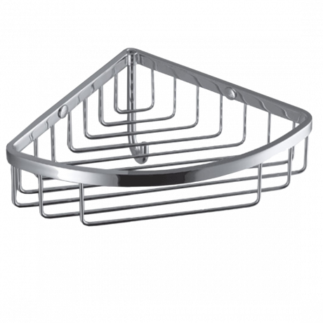 Полочка корзинка COLOMBO DESIGN ANGOLARI B9616 угловая одинарная с крючком цвет хром