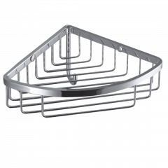 Полочка корзинка COLOMBO DESIGN ANGOLARI B9616 угловая одинарная с крючком цвет хром