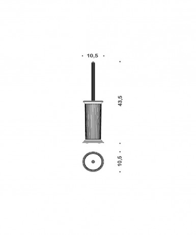 Ершик COLOMBO DESIGN HERMITAGE B3306 напольный цвет хром
