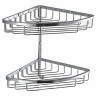 Полочка корзинка COLOMBO DESIGN ANGOLARI B9617 угловая двойная с крючком цвет хром