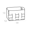 Корзинка COLOMBO DESIGN ADJ 1012.09/30 настольная цвет коньяк/бордо
