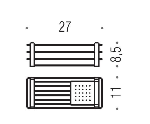 Полочка корзинка COLOMBO DESIGN ANGOLARI B9632 одинарная с металлической полочкой цвет хром