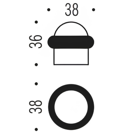 Ограничитель дверной Colombo Design CD112 никель матовый