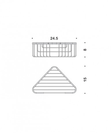 Полочка корзинка COLOMBO DESIGN BASIC B2733 угловая цвет хром