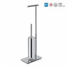 Стойка COLOMBO DESIGN SQUARE B9907.HPS1 напольная с держателем туалетной бумаги и ершиком цвет нержавеющая сталь