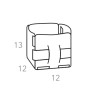 Корзинка COLOMBO DESIGN ADJ 1013.16/10 настольная цвет панна котта/белый