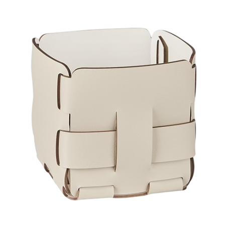 Корзинка COLOMBO DESIGN ADJ 1013.16/10 настольная цвет панна котта/белый