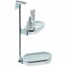 Полочка корзинка COLOMBO DESIGN ANGOLARI B9710 двойная цвет хром
