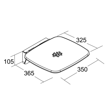 Сиденье для душа COLOMBO DESIGN SEDILI В9645 настенное цвет белый максимальная нагрузка 160 кг