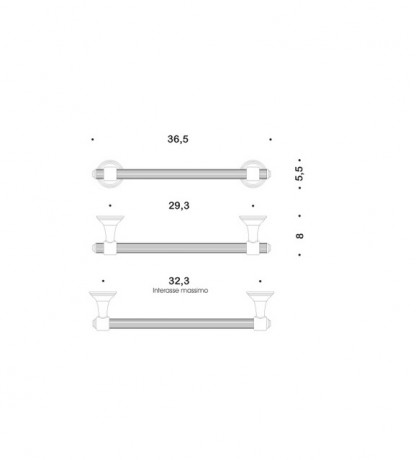 Полотенцедержатель COLOMBO DESIGN HERMITAGE B3309 широкий цвет хром