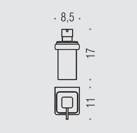 Дозатор COLOMBO DESIGN LULU B9321 настенный цвет хром