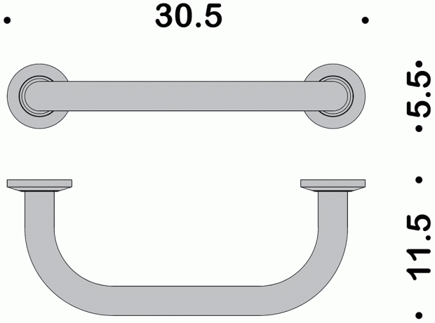 Поручень COLOMBO DESIGN CONTRACT B9720 цвет хром