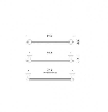 Полотенцедержатель COLOMBO DESIGN HERMITAGE B3310 широкий цвет хром