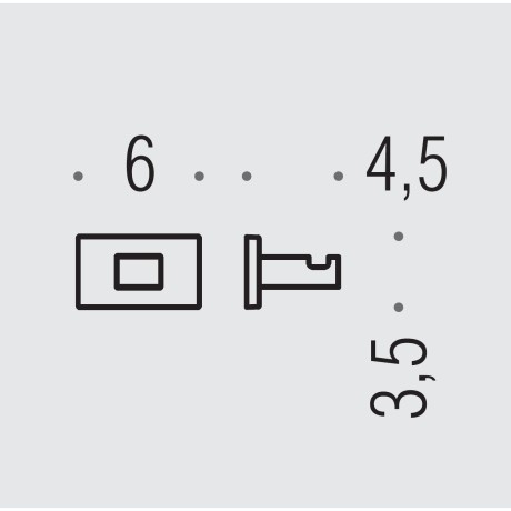 Крючок COLOMBO DESIGN LOOK LC27.HPS1 одинарный цвет нержавеющая сталь