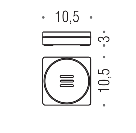 Мыльница COLOMBO DESIGN MINI Q B5040.OM настольная цвет золото матовое