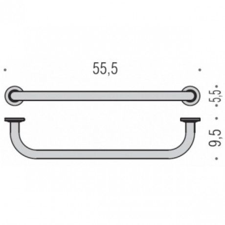 Поручень COLOMBO DESIGN CONTRACT B9721 цвет хром