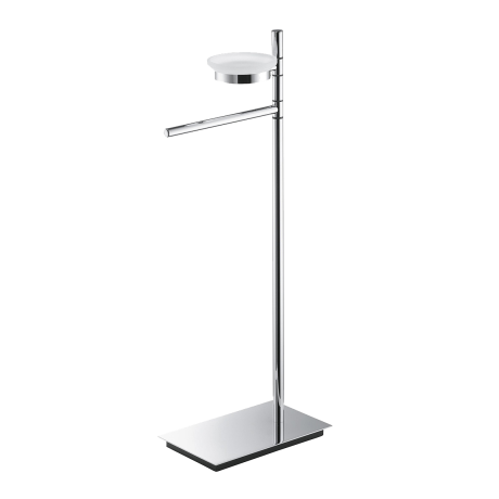 Стойка COLOMBO DESIGN SQUARE B9902 напольная с полотенцедержателем с мыльницей цвет хром