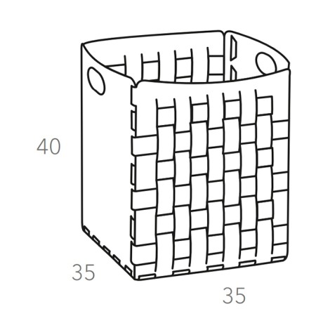 Корзинка COLOMBO DESIGN ADJ 1047.06/04 настольная цвет шоколад/капучино
