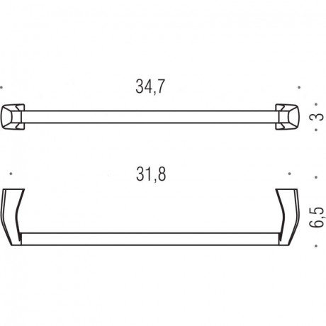 Полотенцедержатель COLOMBO DESIGN ROAD B8009 широкий цвет хром