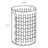 Корзина для белья COLOMBO DESIGN ADJ 2057.06/04 напольная цвет шоколад/капучино