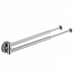 Полотенцедержатель COLOMBO DESIGN PLUS W4914 двойной выдвижной цвет хром