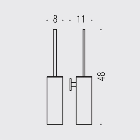 Ершик COLOMBO DESIGN LOOK B1607.OM настенный цвет золото матовое