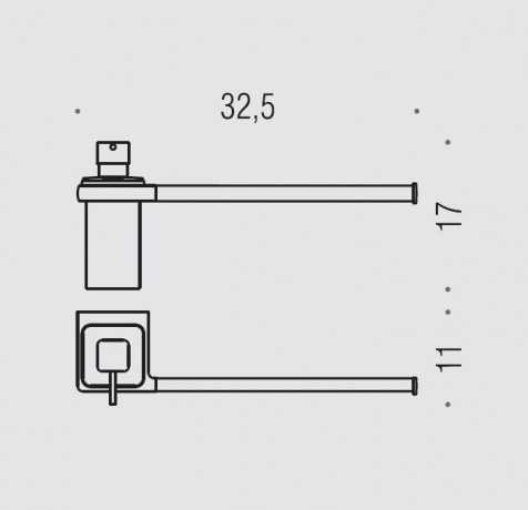 Полотенцедержатель с дозатором COLOMBO DESIGN LULU B6274 настенный цвет хром