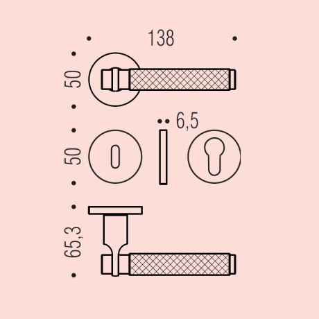 Дверная ручка Colombo Design GRYPS DL11RSB хром матовый