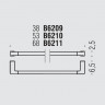 Полотенцедержатель COLOMBO DESIGN LULU B6209.HPS широкий цвет золото