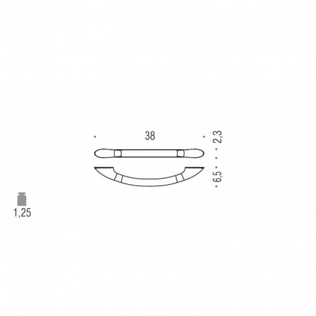 Поручень COLOMBO DESIGN COMPLEMENTI B9733 цвет хром