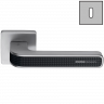 Дверная ручка Colombo Design TECNO MO11R хром матовый/carbonium в комплекте с накладками под ключ для межкомнатных дверей