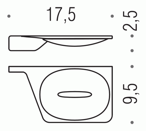 Мыльница COLOMBO DESIGN ALIZE B2501DX настенная цвет хром