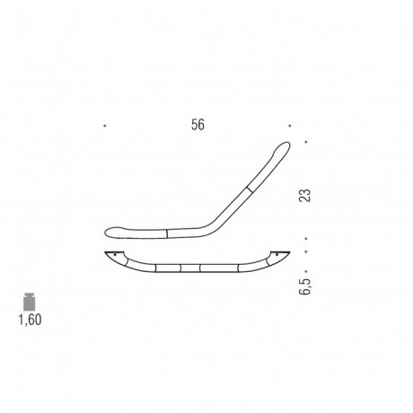 Поручень COLOMBO DESIGN COMPLEMENTI B9735 цвет хром