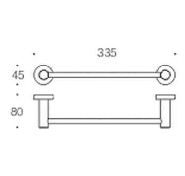 Полотенцедержатель COLOMBO DESIGN PLUS W4909.GM широкий цвет графит матовый
