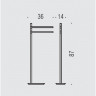 Стойка COLOMBO DESIGN SQUARE B9901.NM напольная с полотенцедержателем цвет черный матовый