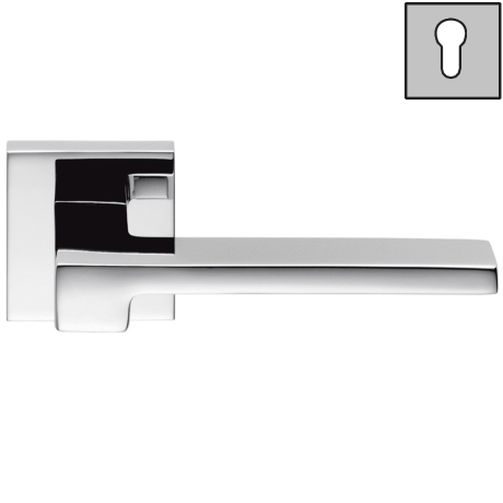 Дверная ручка Colombo Design ZELDA MM11RY хром  в комплекте с накладками под цилиндр