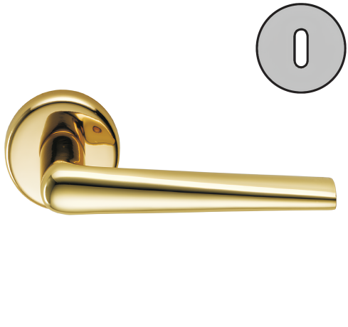 Дверная ручка Colombo Design ROBOTRE CD91R золото в комплекте с накладками под ключ для межкомнатных дверей
