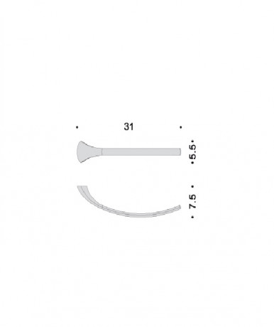 Полотенцедержатель COLOMBO DESIGN LINK B2412D одинарный цвет хром