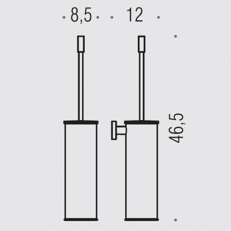 Ершик COLOMBO DESIGN PLUS W4962 настенный цвет хром