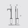 Стойка COLOMBO DESIGN PLUS W4935 с полотенцедержателем и держателем туалетной бумаги цвет хром