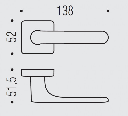 Дверная ручка Colombo Design ONE Q CC21RSB C05 титан