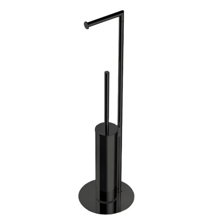 Стойка COLOMBO DESIGN MINI B4018.GM с держателем туалетной бумаги и ершиком цвет графит матовый