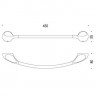 Полотенцедержатель COLOMBO DESIGN MELO B1209 широкий цвет хром